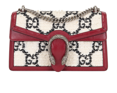 Tweed Medium Dionysus, &pound;950, Handbags, Red/White, Fabric/Leather/Tweed, Front view
